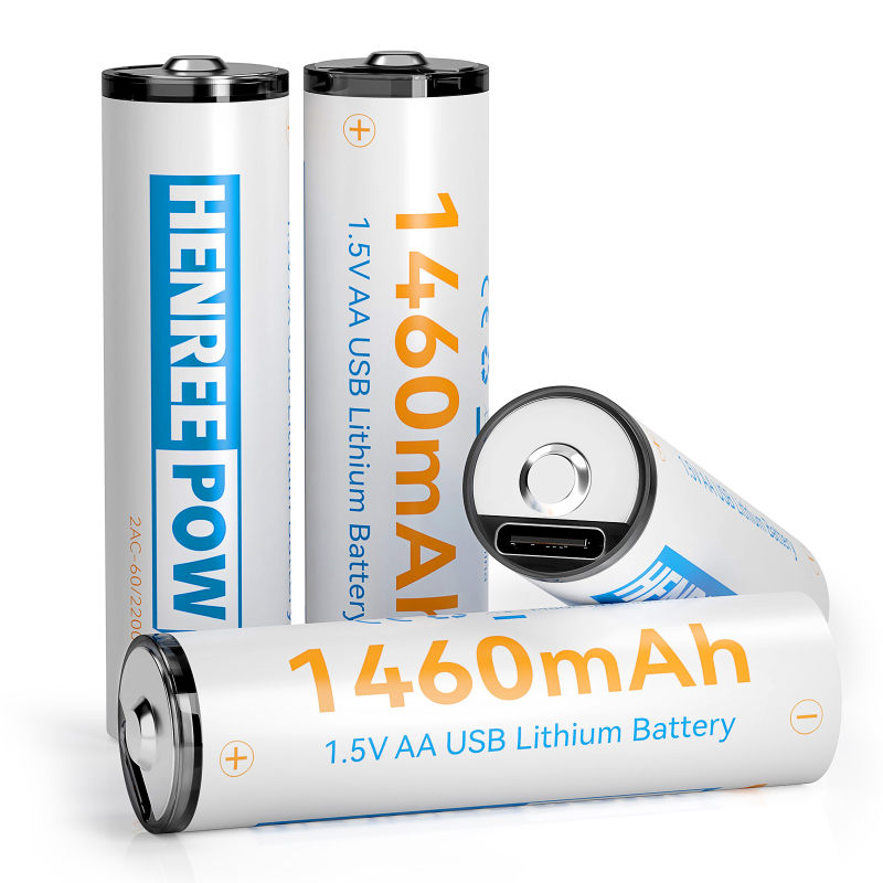 HenReepow 2200mWh 1,5 V Tyyppi C AA Ladattavat akut