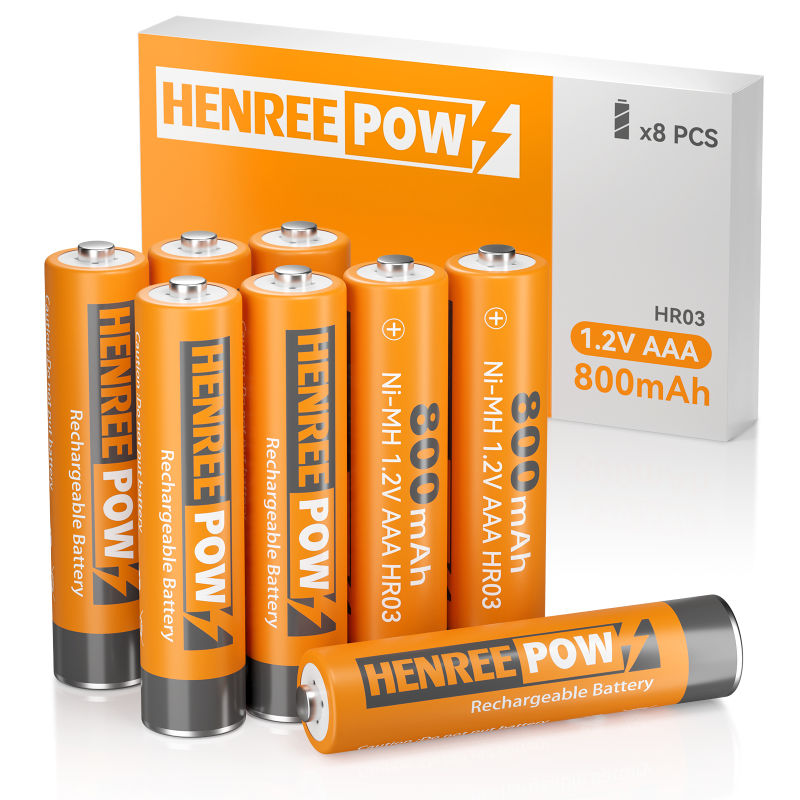 HenReepow AAA 800mAh 1,2 V korkea kapasiteetti Ni-MH: n ladattava akku