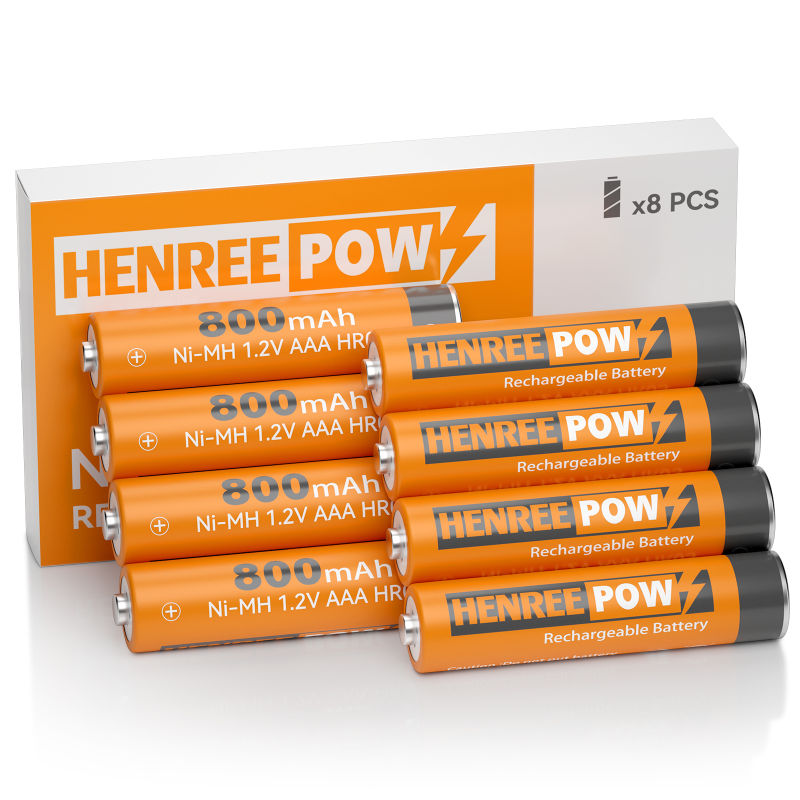 HenReepow AAA 800mAh 1,2 V korkea kapasiteetti Ni-MH: n ladattava akku